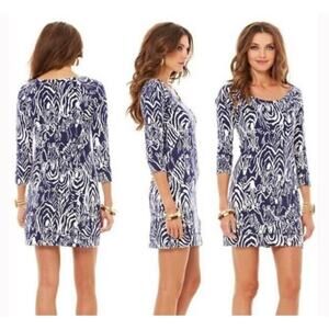 Lilly Pulitzer Preston French Terry Shirt Dress  Entourage Zebra‎ Stripe Size XS